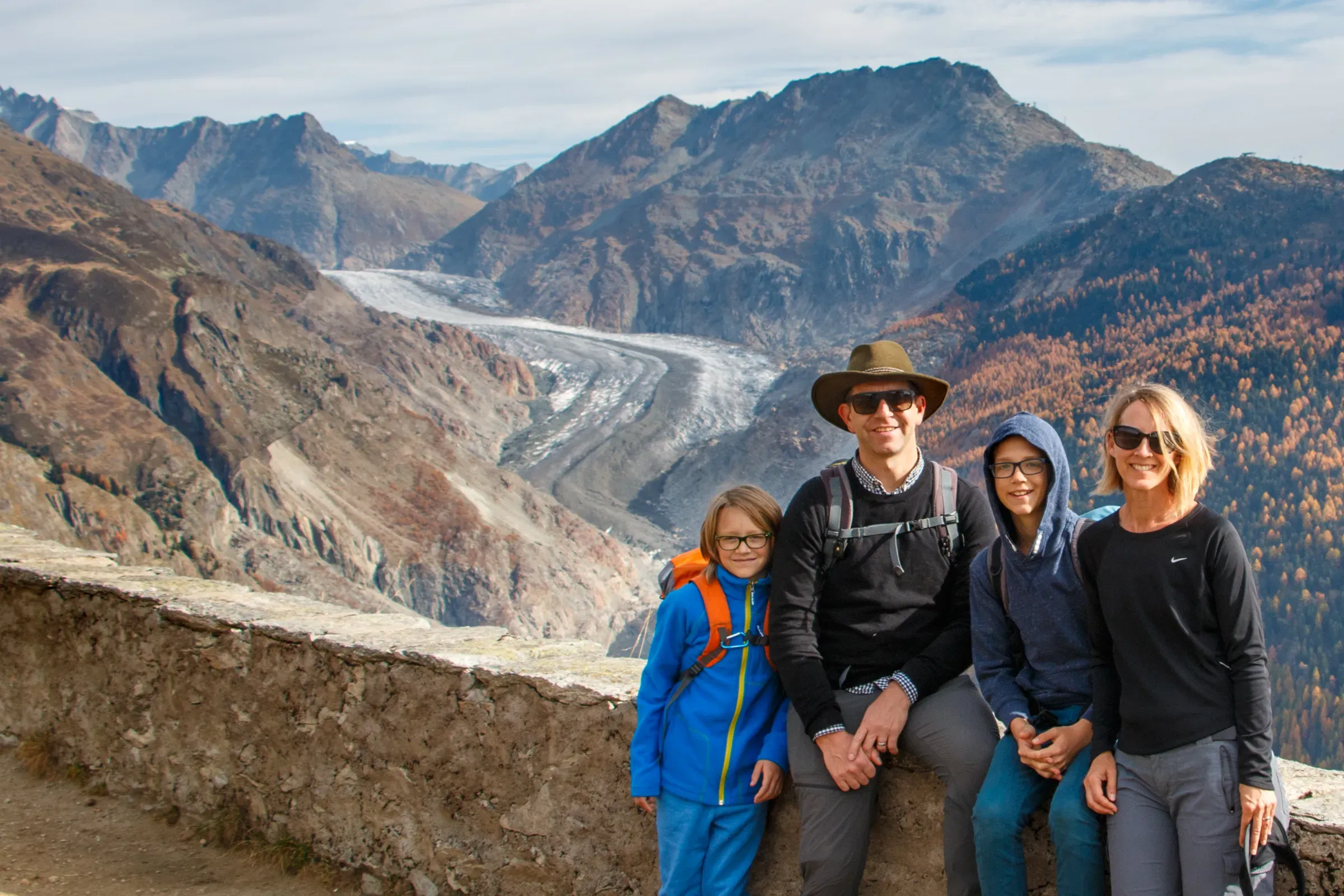 The Deans family on their travels